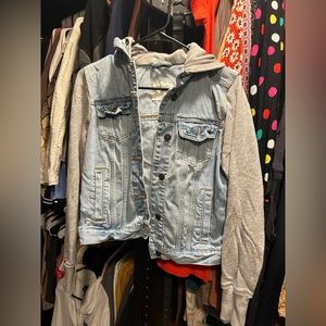 Abercrombie and Fitch Fleece Hooded Denim jacket